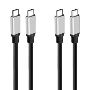 USB Type-C to Type-C �P�[�u��(1.5m, 2�{�Z�b�g) 4K 60HZ�r�f�I�`�� 3.1 Gen1 PD�Ή� 60W/3A �}���[�d ���ϋv�i 5Gbps Macbook Pro�AGalaxy S9 S9 Plus�AXperia X