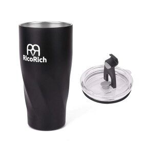 真空断熱タンブラー 蓋付き ステンレス 二重構造 ブラック