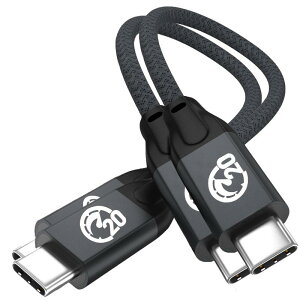 USB C  USB Cケーブル0.2M(2本セット)USB 3.2 Gen 2X2 20Gbpsデータ転送PD対応100W超急速充電USB Type-Cケーブル,4K/60Hz映像出力 Type C充電ケーブル MacBook Pro, i