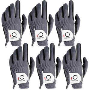 ゴルフグローブ メンズ 6枚セット スエード調合成皮革 繊維布 メッシュ素材 ソフト 通気 速乾 耐摩擦性 丸洗い可能 マジックテープ 多機能 全天候型 破れにくい ゴルフ手袋 MLT25