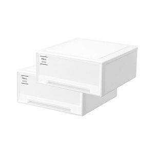 通販2個セット天馬 収納ボックス フィッツケース 小物収納 幅45×奥行45×高さ20cm 収納ケース たわみにくい 小物入れ 衣装ケース 日本製色 ホワイト サイズ ワイド