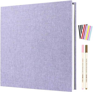 アルバム 貼るタイプ 手作りフォトブック 粘着式 大容量 フォトアルバム 台紙 フィルム 20枚40ページ DIY フリーアルバム 綿麻素材 記念日 結婚式 誕生日 成長記録 プレゼント