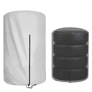 タイヤカバー 屋外 防水 420D厚手 軽自動車用 保管 4本 タイヤ保管 厚手 収納 汚れ防止 劣化を防ぐ 雨よけカバー 紫外線カット(15/16/17/18インチ)