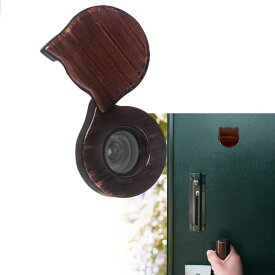 マグネット式ドアスコープカバー 軽量 消音 かわいいスリムタイプ カンタン取り付け のぞき防止 防犯対策