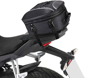 バイク用 シートバッグ 拡張機能あり S M L ヘルメットバッグ 撥水 防水 耐久性 固定ベルト付き cb250r ninja250 GSX-S125適合