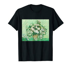 ヴィンセント・ヴァン・ゴッホ バラの花瓶アート Tシャツ