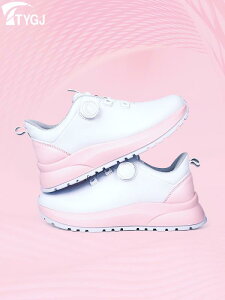 ゴルフシューズ レディース 厚底シークレット 滑り止め防水 ダイヤル式シューレース 超繊維革 合成皮革 ローカット 軽量 通気性 ホワイト ブルー ピンク ゴルフ練習 コース カジュアル