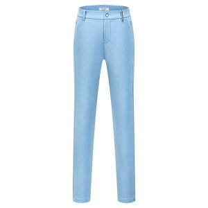 ゴルフウェア レディース 春夏 撥水 ストレッチ ストレート ロングパンツ ハイウエスト 細見え 無地 吸湿速乾 ポリエステル スポーツ練習 ブラック ホワイト ボトムス