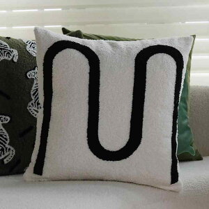 クッション レディース リビング ソファ 枕カバー ホテル ベッドルーム 窓際 抱き枕 45x45cm グリーン ホワイト ゼブラ ウサギ耳 無地 かわいい