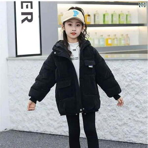 子供服 ガールズ 中綿入りジャケット 秋冬 厚手 アウター 女の子 フード付き コットン 防寒 普段使い 通学 120cm 130cm 140cm 150cm 160cm 170cm