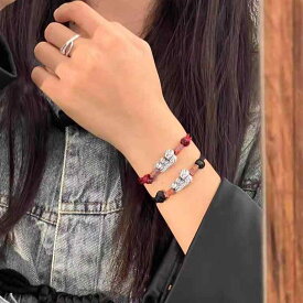 ネックレス ペンダントトップ シルバー999 干支 巳 蛇 へび 三合桶珠 ビーズ 銀細工 レトロ アジアン エスニック 手編み 酒紅 黒