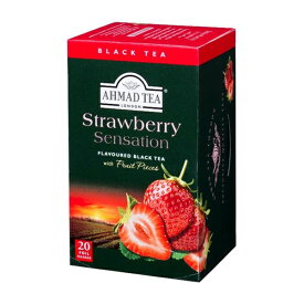 AHMAD TEA アーマッドティー ティーバッグ ストロベリー いちご 紅茶 フレーバーティー おうちカフェ×1箱（20袋） 茶葉 【3〜4営業日以内に出荷】