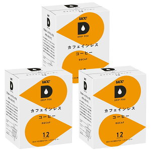 <エントリーでポイント5倍>UCC ドリップポッド DRIPPOD 専用カプセル カフェインレスコーヒー 3箱 【3〜4営業日以内に出荷】【送料無料】ユーシーシー 上島珈琲 ブラック コーヒー バラエテ