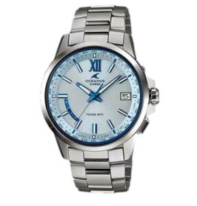 CASIO�i�J�V�I�j OCEANUS�@3 hands model�@�r���v�@OCW-T150-2AJF�i74800�j�@Made in Japan�@10�C���h���@������������\���ł���@�\�[���[�쓮�@���^���̎����������o�������@�V���v���f�U�C���@�I�V�A