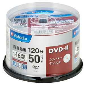 �y���ʌ���@���������zVerbatim �^��pDVD-R 4�D7GB 1-16�{���Ή� CPRM�Ή� 50������ VHR12J50VS1�@VHR12J50VS