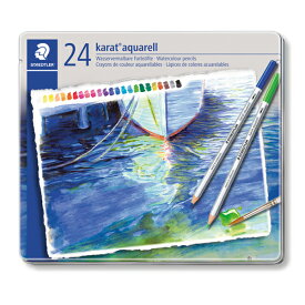 【メール便出荷】STAEDTLER（ステッドラー）カラト アクェレル　125 水彩色鉛筆　24色セット125M24　（5280）