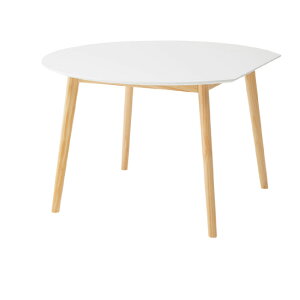 ラウンドテーブル 変形 ダイニングテーブル ホワイト W120 組立式 TMZTAP-003TMZWH 東谷 TM-043260N