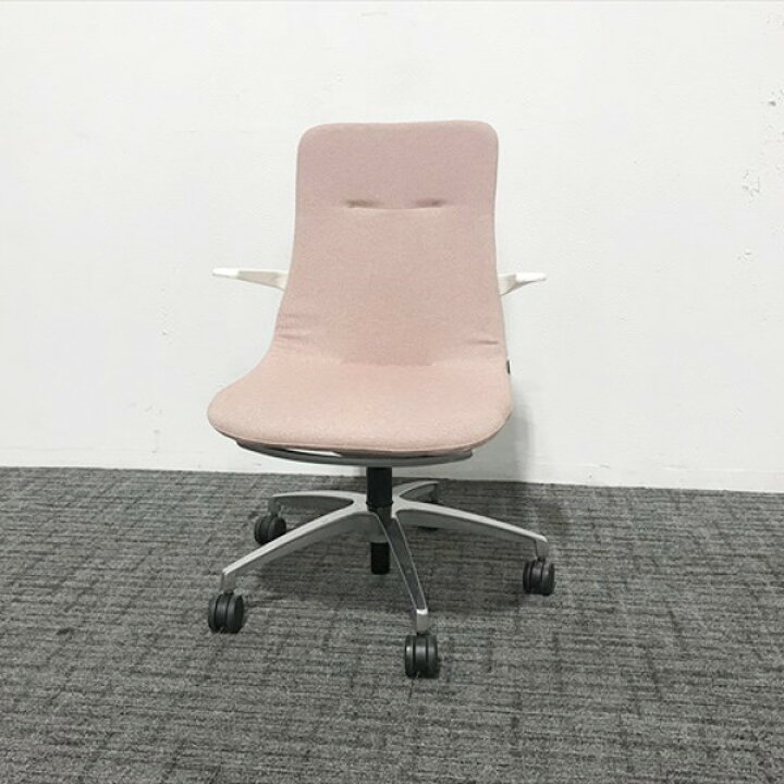 楽天市場】【中古】 イトーキ オフィスチェア モーブ ピンク 肘付 