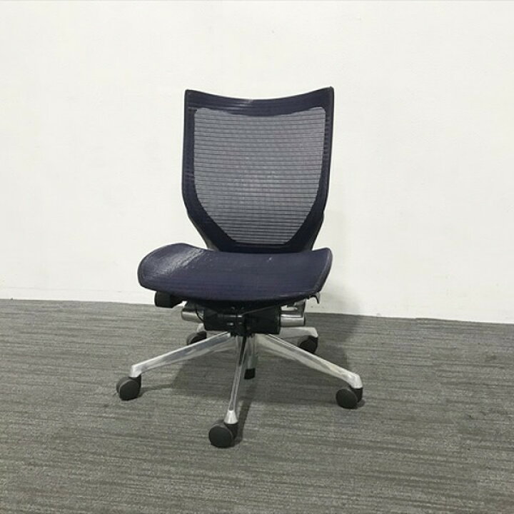 楽天市場】オカムラ オフィスチェア バロン ダークブルー メッシュ 