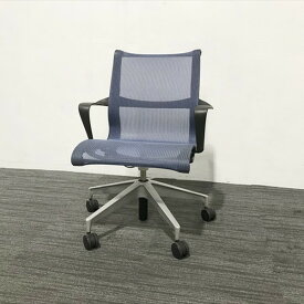 セトゥーチェア HermanMiller ハーマンミラー オフィスチェア ブルー 【中古】