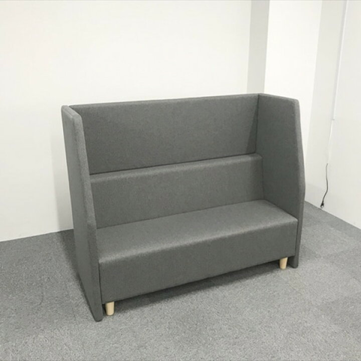 楽天市場】【中古】 応接用ソファ 3人用 パネル付き ニトリ GY グレー 