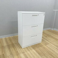 【中古】 コクヨ ラテラルキャビネット 3段 エディア シングルベース型 天板付 オフィス書庫 スチール収…