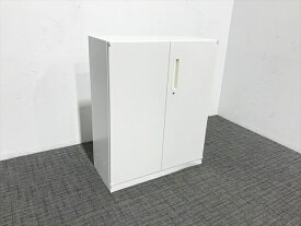 ウチダ 両開き書庫 HS スチールキャビネット 内田洋行 オフホワイト 【中古】