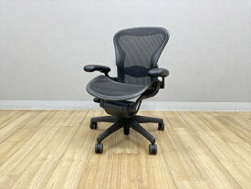 【中古】 ハーマンミラー アーロンチェア Aタイプ スタンダード ランバーサポート付 AE111AWA 肘付 オフィスチェア HermanMiller ブラック
