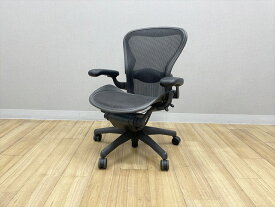 【中古】 ハーマンミラー アーロンチェア フルサポート Bタイプ　ランバーサポート付 肘付 オフィスチェア HermanMiller ブラック