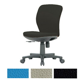 オフィスチェア ビニールレザー ブラック 黒 キャスター付き 肘なし 椅子 OA-1005V_ IO-042293N ∴ オフィスチェア OA-1005V_