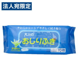 協和紙工 大人用おしりふき ノンアルコール 無香料 70枚入 日用品 雑貨 介護用品 おむつ おしり からだ拭き