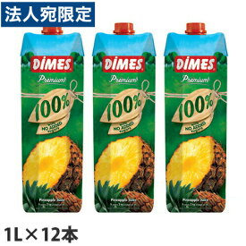 ディメス パインアップルジュース 果汁100％(濃縮還元) 1L×12本『送料無料（一部地域除く）』