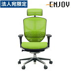 オフィスチェア 「エルゴヒューマンエンジョイ」 ハイ・3D グリーン EJ-HAM KMD-34GRN [ テレワーク 在宅勤務 在宅ワーク リモートワーク 自宅勤務 在宅 SOHO スマートオフィス ホームオフィス ]『代引不可』『返品不可』『送料無料（一部地域除く）』