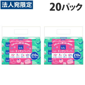 ユニバーサル・ペーパー ハロー キッチンペーパー 70枚(3個入×20パック) 家庭紙 お手拭き Hello キッチン用品『送料無料（一部地域除く）』