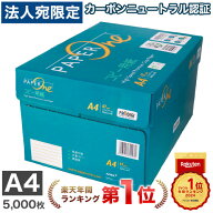 コピー用紙 A4 5000枚(500枚×10冊)ペーパーワン（PAPER ONE） 高白色 カーボンニュートラル プロデジ高…