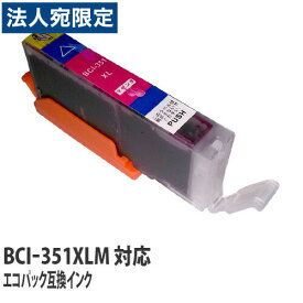 『ポイント10倍』エコパック 互換インク BCI-351XLM対応 マゼンタ 5本