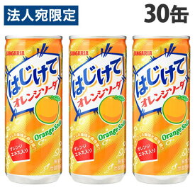 サンガリア はじけてオレンジソーダ 250g×30缶 飲料 缶 ジュース フルーツジュース 炭酸飲料 缶ジュース