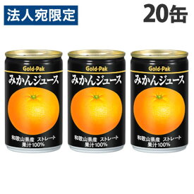 ゴールドパック みかんジュース ストレート 160g×20缶 缶ジュース フルーツジュース 果実 100％ジュース 缶飲料