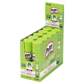 スティックのり プリット Pritt つめかえ ミディアム 本体 10本入り1箱 NS-742【プラス PLUS】内容量：約20g 固形のり