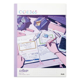 COE365　ノート「college（カレッジ）」机の上　セミB5　6.5mm罫　34行　30枚【プラス】NO-003D-E※お買い得10冊セット※