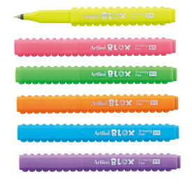 【ゆうパケット対応可】アートライン　ブロックス　BLOX水性サインペン蛍光　全6色【シャチハタ】KTX-200F-□※6色よりお選びください。
