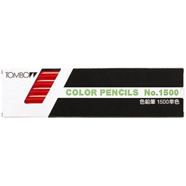 【ゆうパケット対応可】色鉛筆 １２本 ふかみどり 1500-10【トンボ鉛筆】