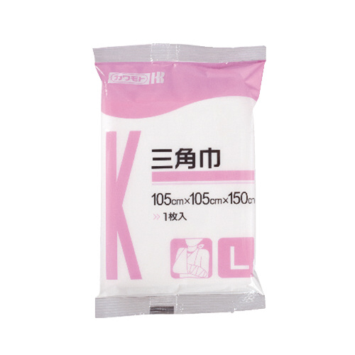 ゆうパケット対応可 三角巾 Ｌサイズ 新生活 川本産業 002151 品質保証