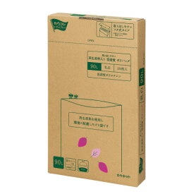 パ）取り出しやすい再生原料入り低密度　ポリバッグ　90L　乳白100枚×34264-1360【カウネット】