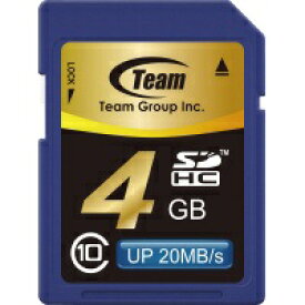 【ゆうパケット対応可】SDHCメモリーカード　CLASS10　20MB／s　4GBTG004G0SD28K【チームグループ】