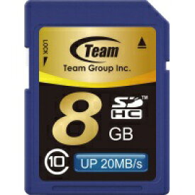 【ゆうパケット対応可】SDHCメモリーカード　CLASS10　20MB／s　8GBTG008G0SD28K【チームグループ】
