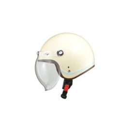 （同梱不可）リード工業 LEAD NOVIA(ノービア) バブルシールド付スモールロージェットヘルメット ラインアイボリー レディースフリーサイズ