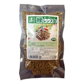 （代引き不可）（同梱不可）桜井食品 オーガニック 緑レンズ豆 200g×12個