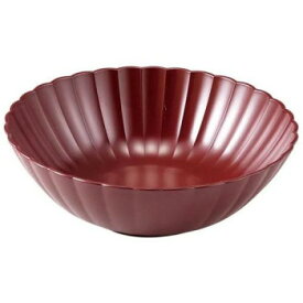 （同梱不可） 福井クラフト　φ210フラワーボール　吟朱 14002020 盛器