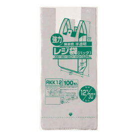（代引き不可）（同梱不可）ジャパックス レジ袋 関東12号/関西30号 半透明 100枚×20冊×3箱 RKK12